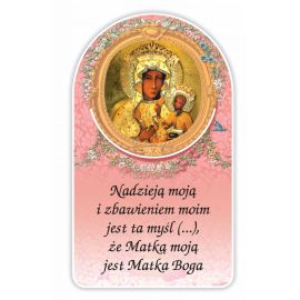 Zakładka papierowa półokrągła - Matka Boża Częstochowska - Zakładki religijne do książek - Nowość