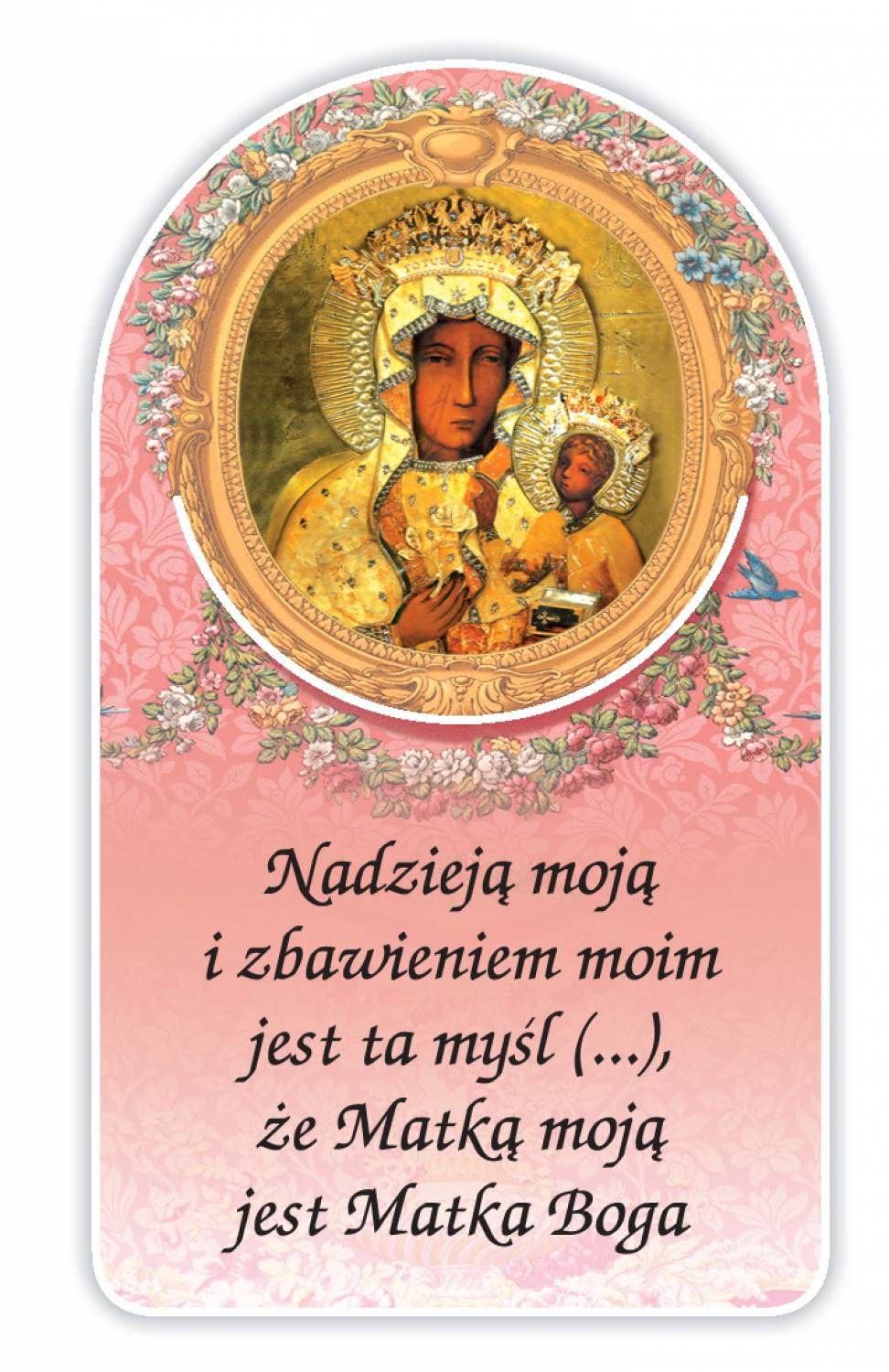 Zakładka papierowa półokrągła - Matka Boża Częstochowska