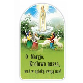 Zakładka papierowa półokrągła - Matka Boża Fatimska - Zakładki religijne do książek - Nowość