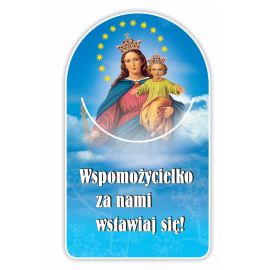 Zakładka papierowa półokrągła - Matka Boża Wspomożycielka - Zakładki religijne do książek - Nowość