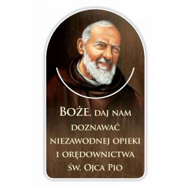 Zakładka papierowa półokrągła - Święty Ojciec Pio - Zakładki religijne do książek - Nowość