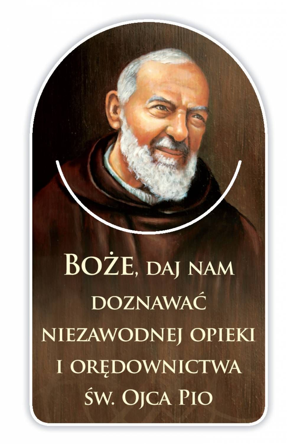 Zakładka papierowa półokrągła - Święty Ojciec Pio