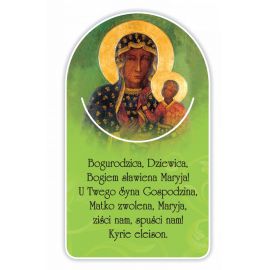 Zakładka papierowa półokrągła - Matka Boża Częstochowska (2) - Zakładki religijne do książek - Nowość