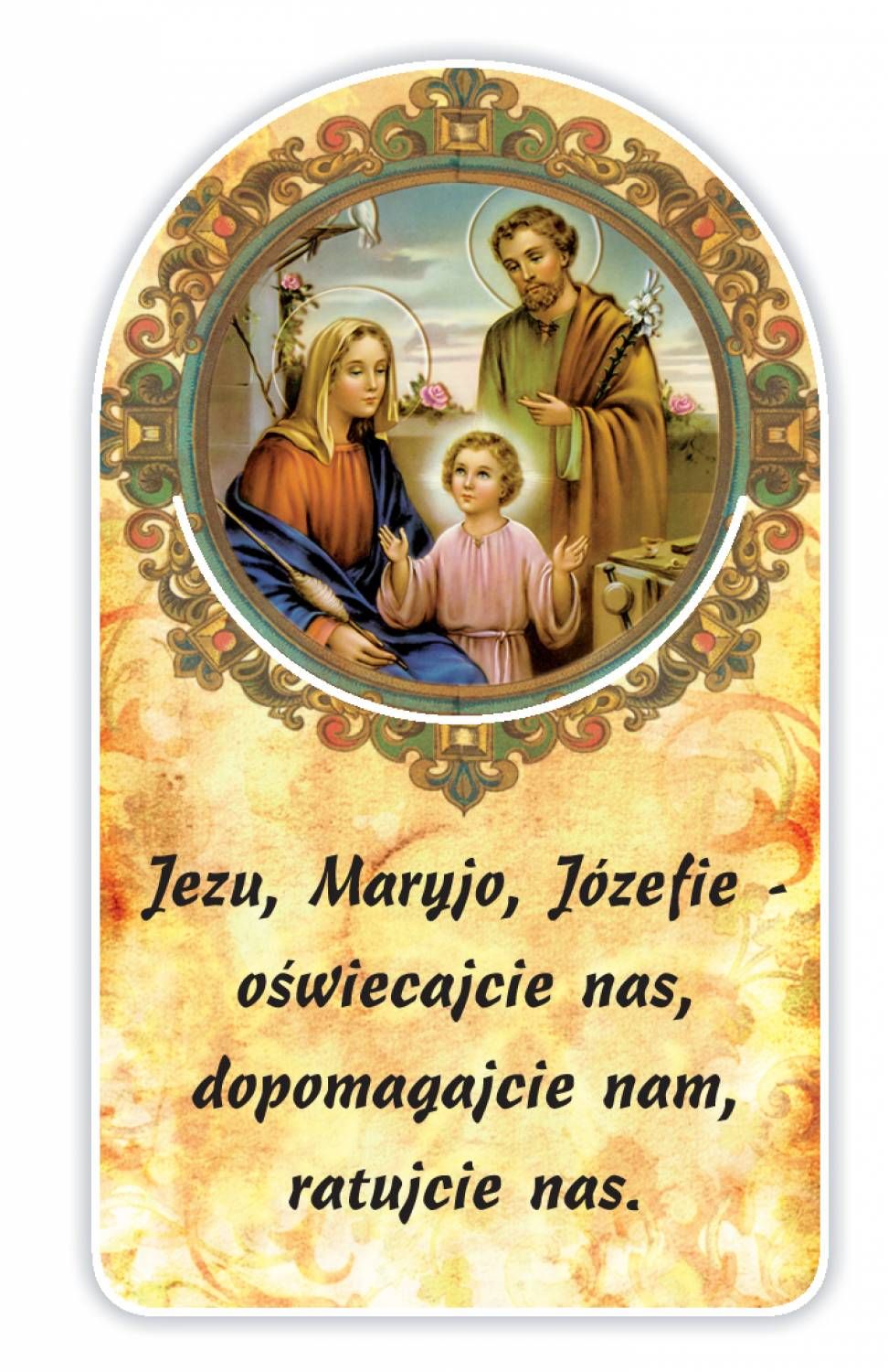 Zakładka papierowa półokrągła - Święta Rodzina