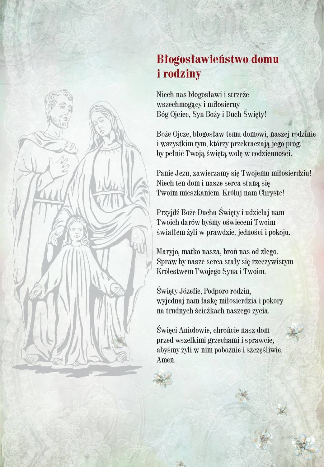 Kalendarz katolicki św. Rodzina na rok 2021 - wiszący, format A4 - zdjęcie 2 - Kalendarz katolicki św. Rodzina na rok 2021 - wiszący, format A4