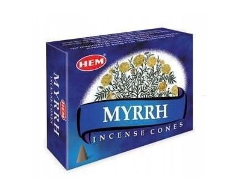 Kadzidło stożkowe Mirra, Myrrh - 10 stożków