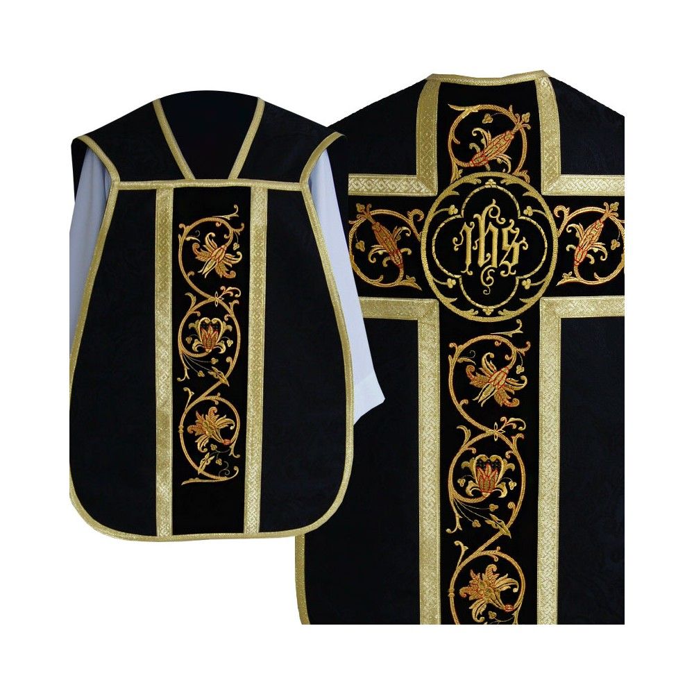 Ornat rzymski IHS - kolory liturgiczne, żakard (35) - zdjęcie 6 - Ornat rzymski IHS - kolory liturgiczne, żakard (34)