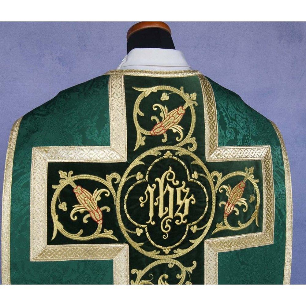 Ornat rzymski IHS - kolory liturgiczne, żakard (35) - zdjęcie 8 - Ornat rzymski IHS - kolory liturgiczne, żakard (34)