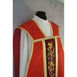 Ornat rzymski IHS - kolory liturgiczne, żakard (38) - zdjęcie 2 - Ornat rzymski IHS - kolory liturgiczne, żakard (37)