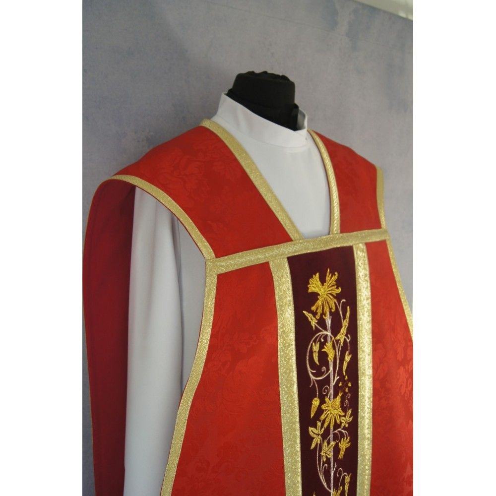 Ornat rzymski IHS - kolory liturgiczne, żakard (38) - zdjęcie 2 - Ornat rzymski IHS - kolory liturgiczne, żakard (37)