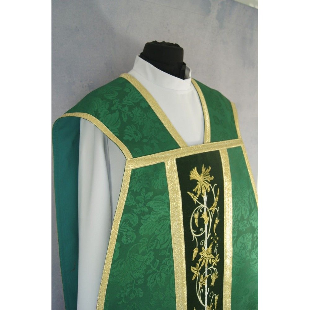 Ornat rzymski IHS - kolory liturgiczne, żakard (38) - zdjęcie 5 - Ornat rzymski IHS - kolory liturgiczne, żakard (37)