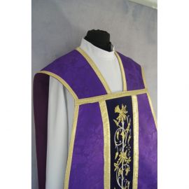 Ornat rzymski IHS - kolory liturgiczne, żakard (38) - zdjęcie 7 - Ornat rzymski IHS - kolory liturgiczne, żakard (37)