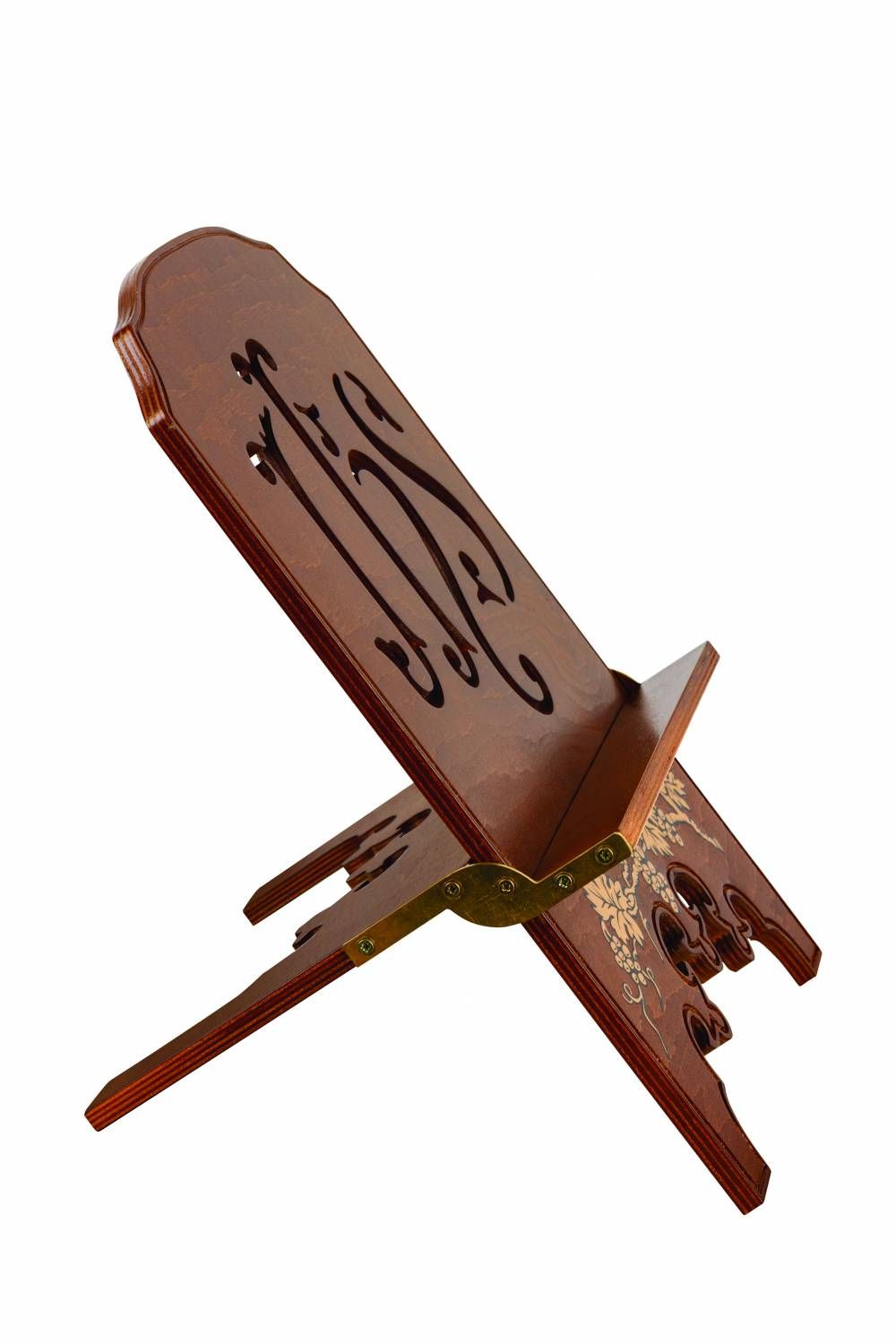 Pulpit drewniany zdobiony, kolor ciemny brąz (2) - zdjęcie 2 - Pulpit drewniany zdobiony, kolor ciemny brąz (2)