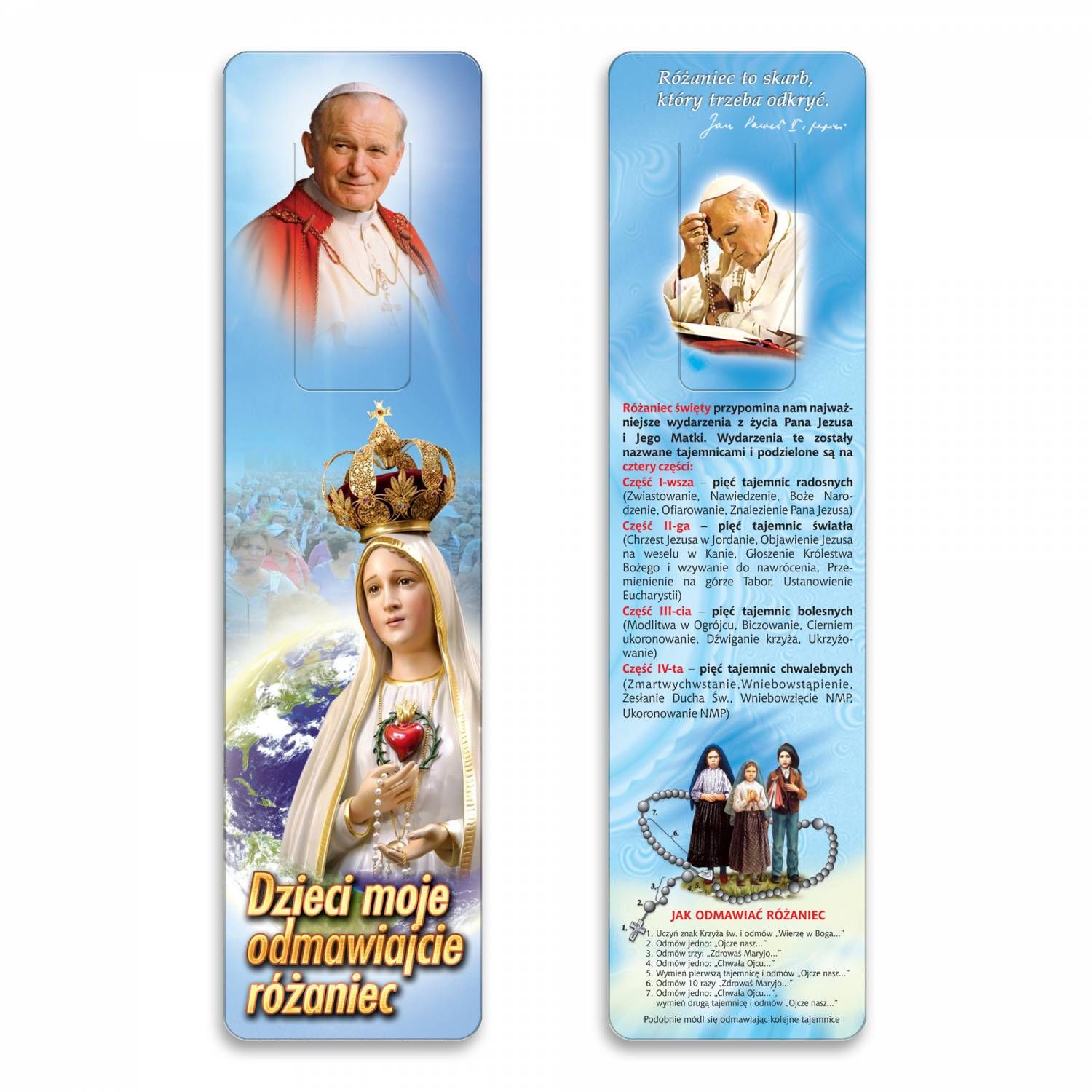 Zakładka do książki - Różaniec - Matka Boża Fatimska - zdjęcie 2 - Zakładka do książki - Różaniec - Matka Boża Fatimska