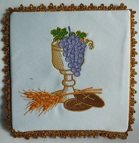 Palka haftowana kielich, winogrona (25)