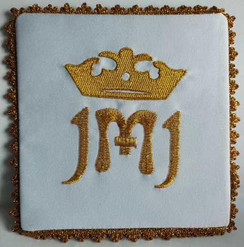 Palka haftowana maryjna złoty haft (28)