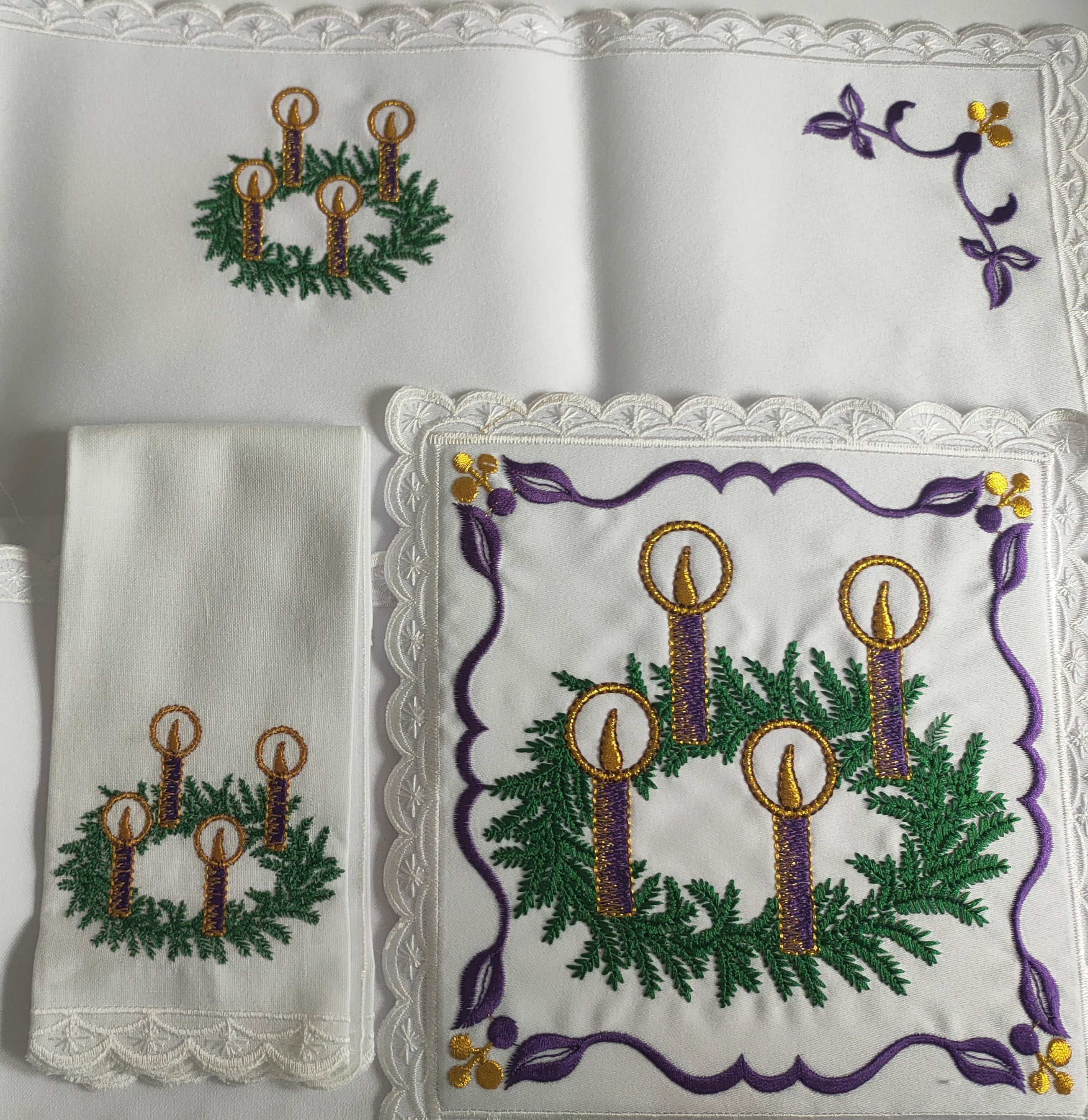 Bielizna kielichowa haftowana, Adwent (4)