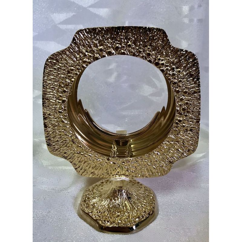 Monstrancja mosiężna, pozłacana - 16 cm (D40) - Monstrancja mosiężna, pozłacana - 16 cm (D40)