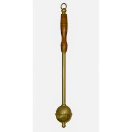 Kropidło kulkowe, mosiężne, drewniana rączka, 34 cm (7)