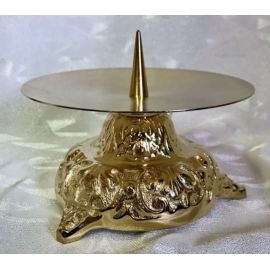 Świecznik ołtarzowy 8 cm, mosiężny, pozłacany (4) - ŚWIECZNIKI / LICHTARZE - Nowość