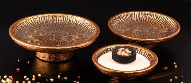 Kadzielnica mosiężna talerzyk - 13 cm