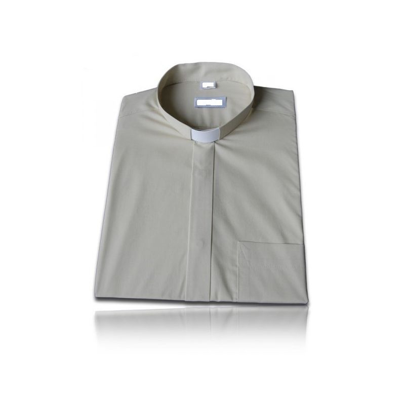 Koszula kapłańska krótki rękaw 60% bawełna - zdjęcie 2 - Koszula kapłańska krótki rękaw 60% bawełna