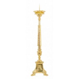 Lichtarz mosiężny bogato zdobiony - 100 cm