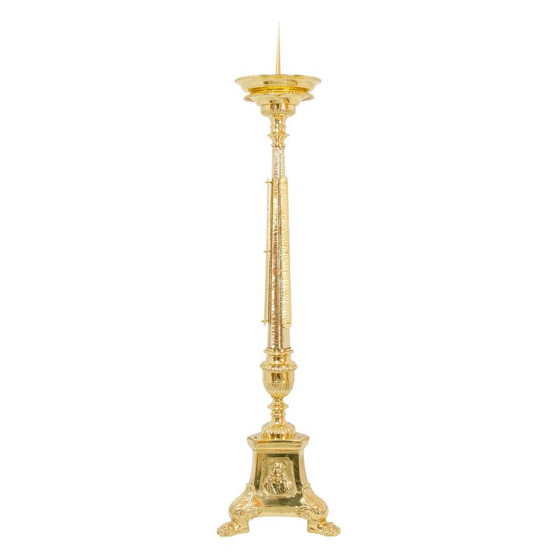 Lichtarz mosiężny bogato zdobiony - 100 cm - Lichtarz mosiężny bogato zdobiony - 100 cm