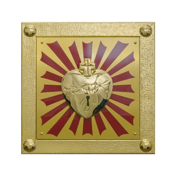 Tabernakulum mosiężne - Serce + promienie (52)