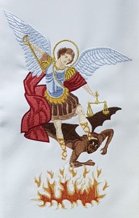 Stuła haftowana - Michał Archanioł (41) - zdjęcie 2 - Stuła haftowana - Michał Archanioł (41)