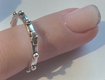 Różaniec metalowy na palec 21 mm - zdjęcie 2 - Różaniec metalowy na palec 21 mm