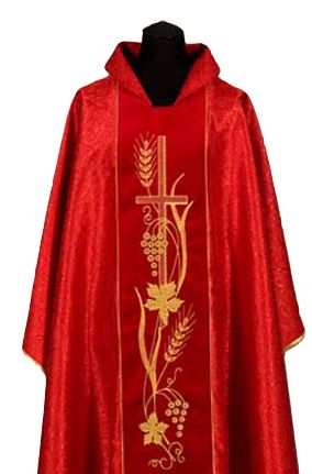 Ornat z adamaszku, pas aksamit (08A)