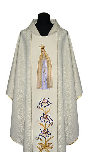 Ornat haftowany MB Fatimska - zdjęcie 2 - Ornat haftowany MB Fatimska