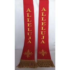Stuła Alleluja na krzyż - wielkanocna 70 cm