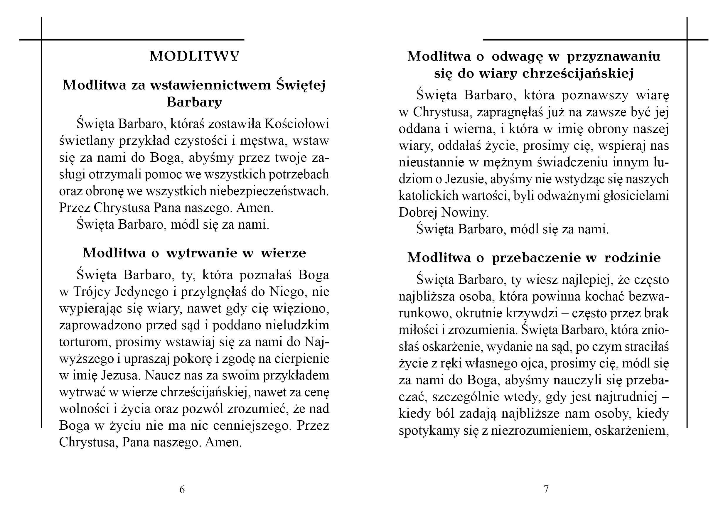 Módlmy się... Do Świętej Barbary - zdjęcie 2 - Módlmy się... Do Świętej Barbary