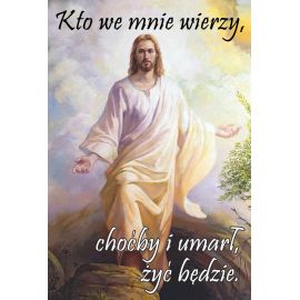 Plakat Wielkanocny - Kto we mnie wierzy - Plakaty wielkanocne - Nowość