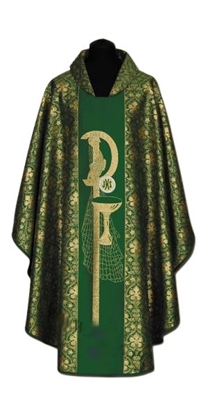 Ornat zielony + złoty ornament (51A)