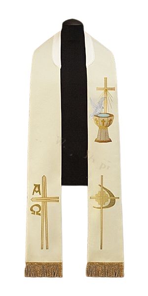 Stuła haftowana eucharystyczna, Sakrament Chrztu (27)