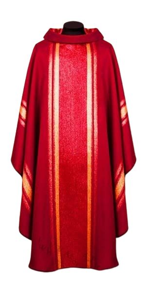 Ornat tkanina lejąca czerwono złota (47A)