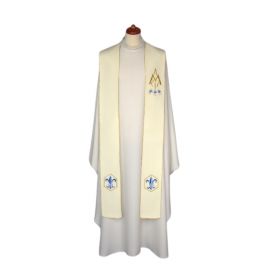 Stuła haftowana Maryjna - napis Maria (16) - EUCHARYSTYCZNE - Nowość