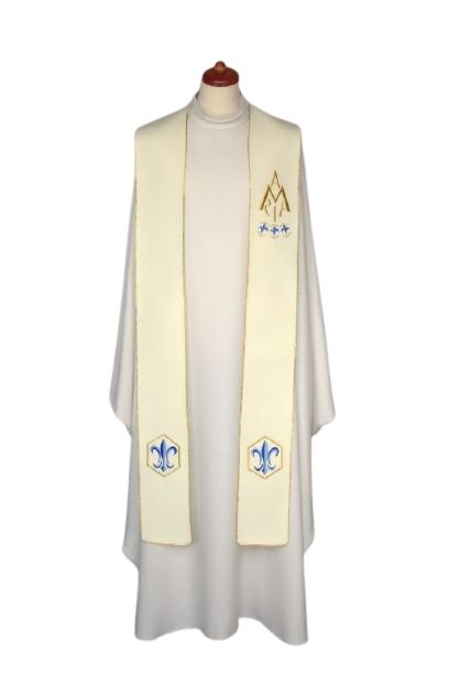 Stuła haftowana Maryjna - napis Maria (16)