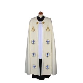 Kapa maryjna ecru haftowana (74) - KAPY LITURGICZNE - Nowość