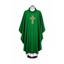 Ornat haftowany zielony - krzyż (15) - Ornaty zielone - Nowość