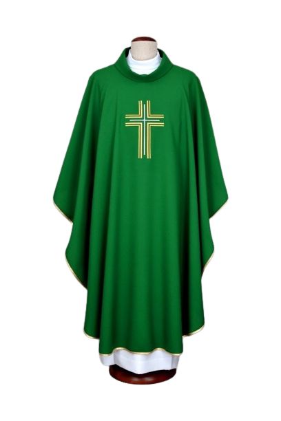 Ornat haftowany zielony - krzyż (15)