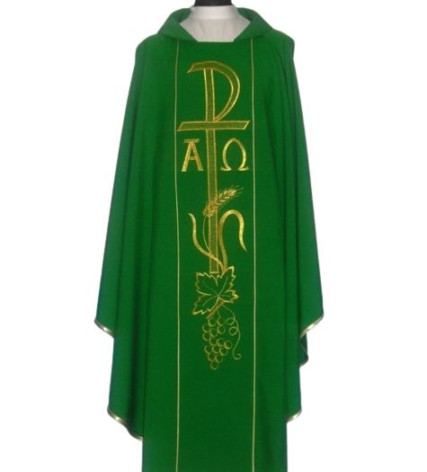 Ornat Alfa i Omega z komputerowo haftowanym pasem (10) - zdjęcie 5 - Ornat Alfa i Omega z komputerowo haftowanym pasem (630)