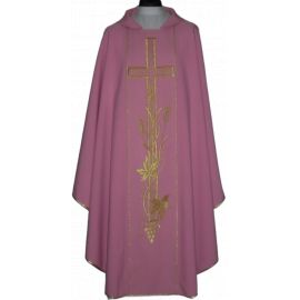 Ornat z komputerowo haftowanym pasem, kolory liturgiczne (14) - zdjęcie 2 - Ornat z komputerowo haftowanym pasem (14)