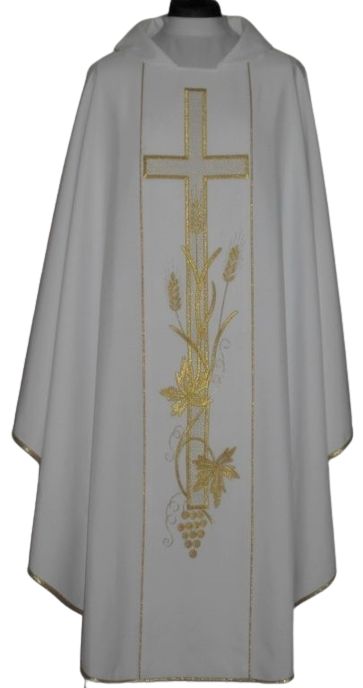 Ornat z komputerowo haftowanym pasem, kolory liturgiczne (14) - zdjęcie 3 - Ornat z komputerowo haftowanym pasem (14)