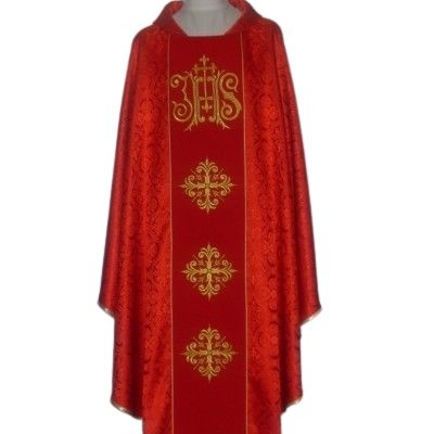 Ornat z komputerowo haftowanym pasem (21) - zdjęcie 3 - Ornat z komputerowo haftowanym pasem (21)