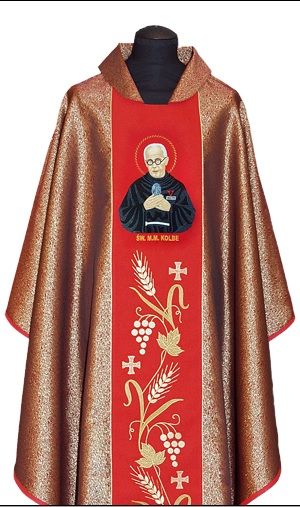 Ornat haftowany św. Maksymilian Kolbe
