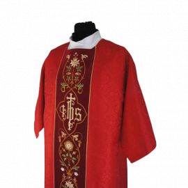Dalmatyka rzymska - tkanina żakardowa - pas aksamit